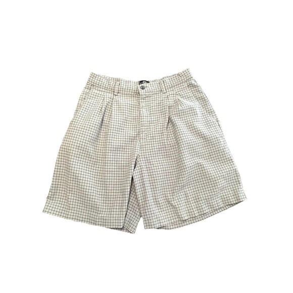 Lee Casuals Pants - LEE CASUALS Vintage Houndstooth Pleated Preppy Shorts Womens Size (12) M Beige